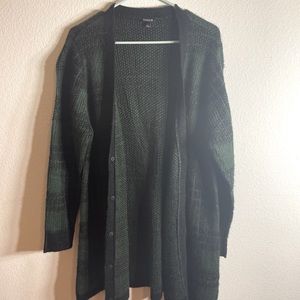 Torrid green plaid cardigan